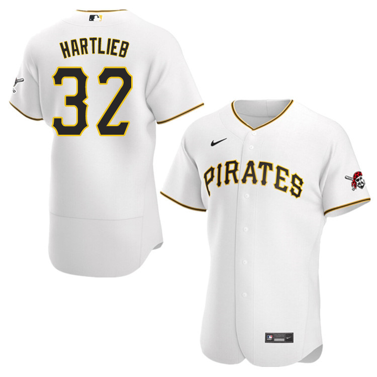 Nike Men #32 Geoff Hartlieb Pittsburgh Pirates Baseball Jerseys Sale-White